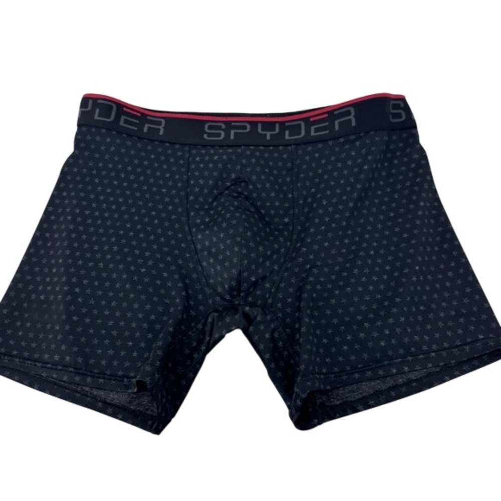 Spyder Mens Marvel Captain America Star Print Performance Boxer Briefs Black XL